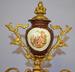 Vintage Imperial Porcelain & Brass Mantle Clock