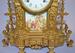Vintage Imperial Porcelain & Brass Mantle Clock