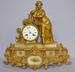 Antique French Alabaster Figure Clock