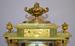 Antique Ansonia Green Onyx Crystal Regulator Clock