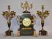 Antique 3 piece Garniture Slate Mantle Clock