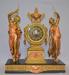 Antique Ansonia Huntress & Fisher Double Figure Clock
