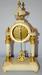 Antique French 4 column Marble Mantle Clock