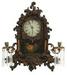 N. Batchelor Iron Front Girandole Mantel Clock