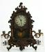 N. Batchelor Iron Front Girandole Mantel Clock