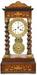 French Inlaid Mahogany Portico Clock
