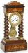 French Inlaid Mahogany Portico Clock