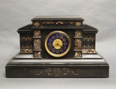French Slate mantle clock