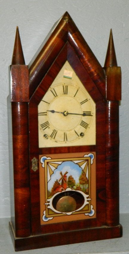 American Steeple 8 day clock w/windmill detail.