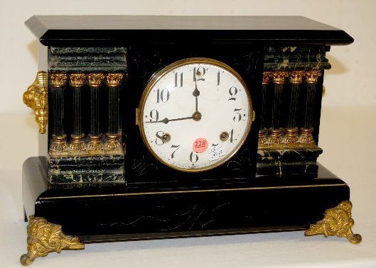 Waterbury Black Mantel Clock