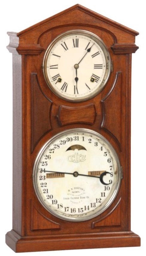 Ithaca No. 7 Calendar Shelf Clock