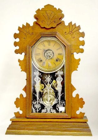 Ansonia “Beaver” Walnut Kitchen Clock