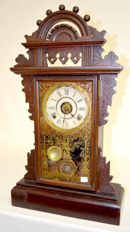 Seth Thomas Walnut “Eclipse” Shelf Clock w/Alarm