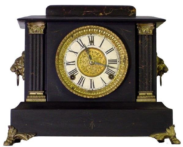 Gilbert Black Wooden Mantel Clock