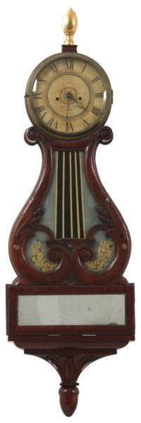 Signed Aaron Willard Jr. Lyre Banjo Clock