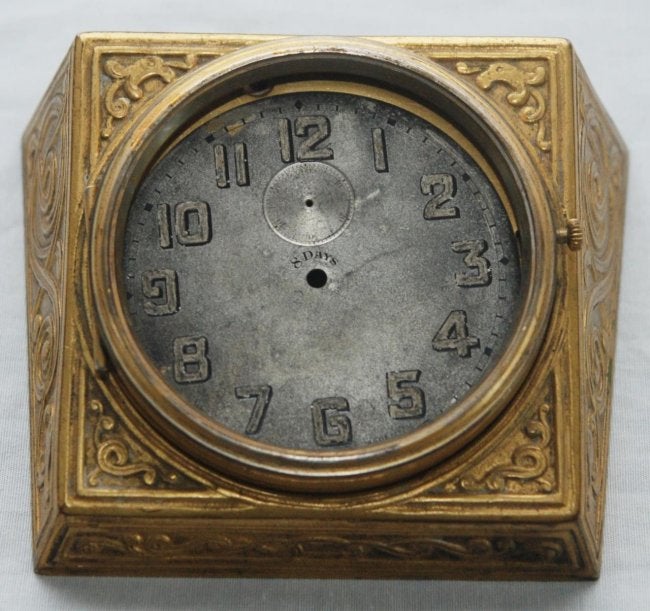 MARSHALL FIELD & CO BRONZE NOUVEAU CLOCK CASE