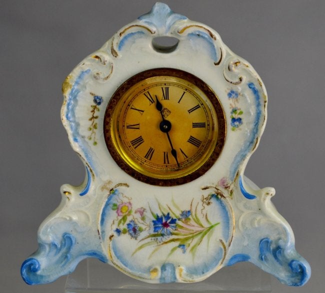 Royal Bonn Porcelain Ansonia Vanity Clock