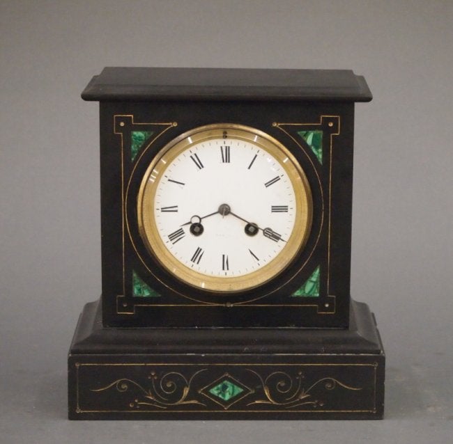 French Slate mantle clock