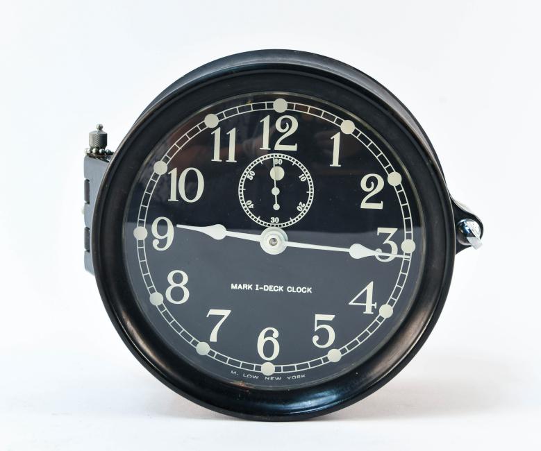 M. LOW MARK I WWII SHIPS DECK CLOCK