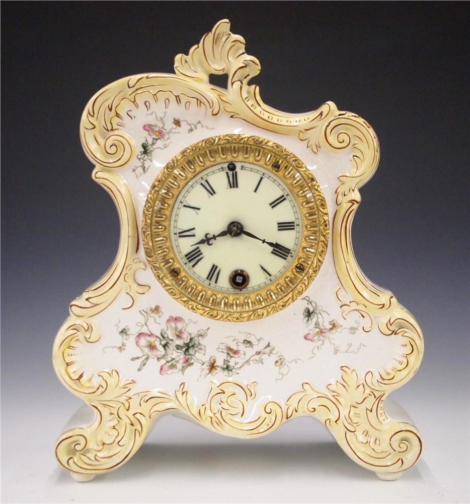 Ansonia Porcelain H China Shelf Clock