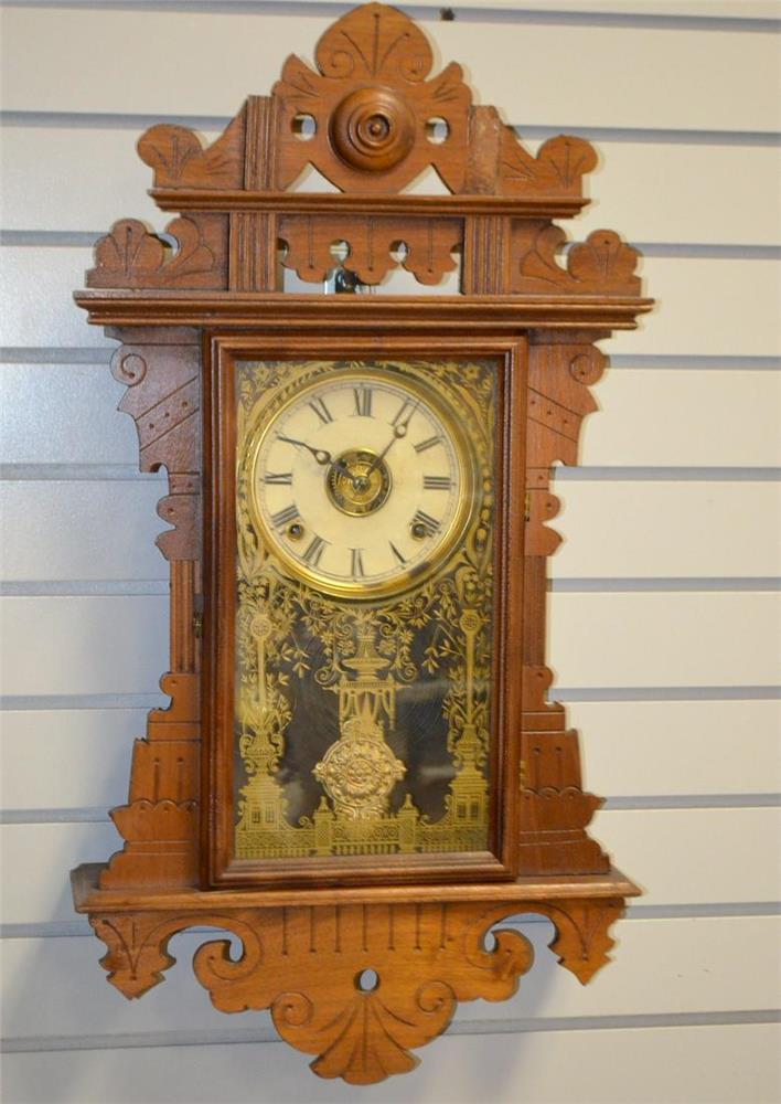 Antique EN Welch Eclipse Kitchen Wall Clock