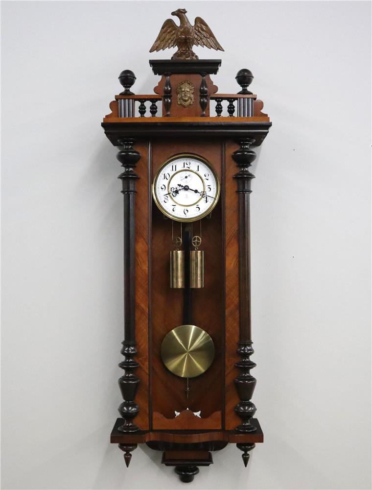 2 wt Gustav Becker Vienna Regulator Wall Clock
