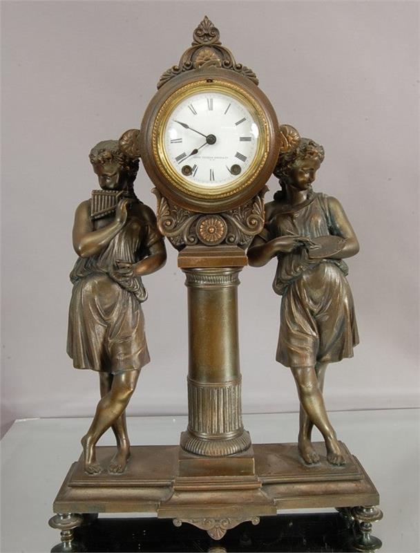 Seth Thomas & Sons Double Figural Mantel Clock