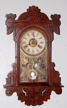 Gilbert Oak Carved Wall Clock