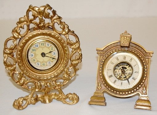 2 Metal Novelty Clocks