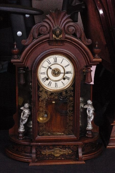 NEW HAVEN ‘OCCIDENTAL’ FANCY MIRROR SIDED PARLOR CLOCK