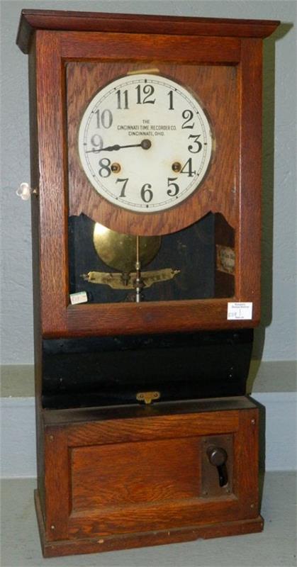 Cincinnati Time Recorder Company time clock.