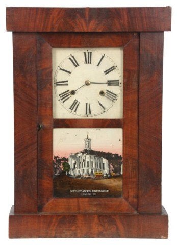 Chauncey Jerome Mahogany Mantle Clock