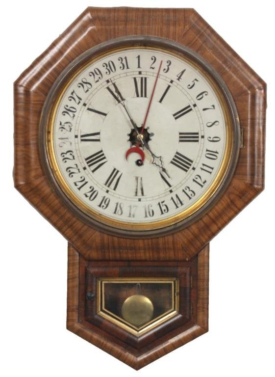 Welch No. 1 Drop Octagon Calendar Clock