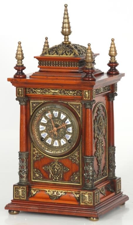 Ansonia ÂCabinet AntiqueÂ Mahogany Clock