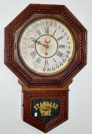 Oak Gilbert Admiral Calendar Wall Clock