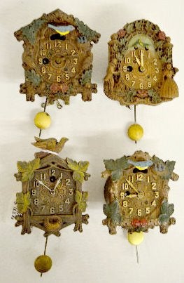 4 Keebler 1 Day Bird Pendulette Clocks