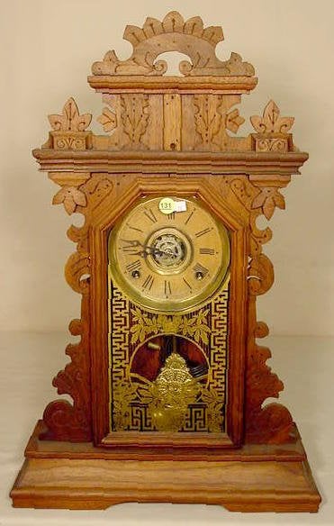 Ingraham Walnut Kitchen Clock With Alarm