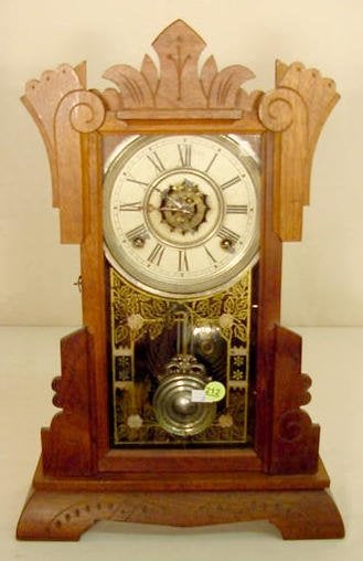 Waterbury Walnut Shelf Clock With Alarm