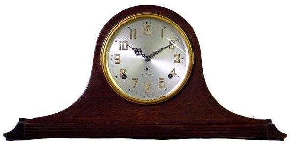 Plymouth Mahogany Inlaid Camel Clock