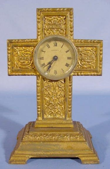 Ansonia Novelty Clock Formed as a Cross