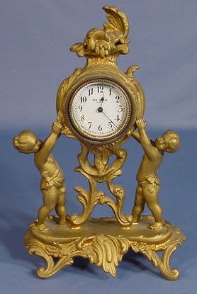 New Haven Bellona Double Figure Novelty Clock