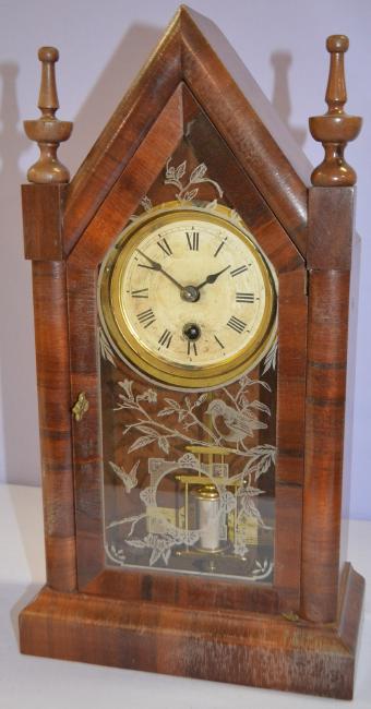 Antique Ansonia Sharp Gothic Steeple Clock