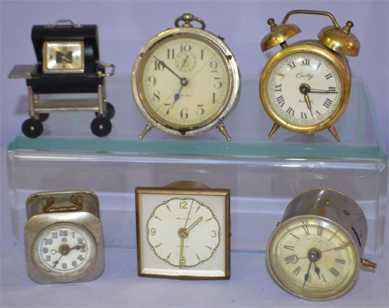 Group of 6 Novelty Desk and Alarm Clocks