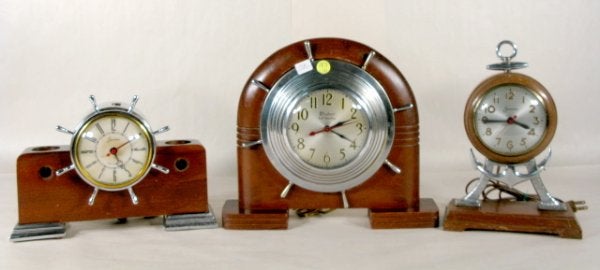 3 Electric Ships Bell Clocks