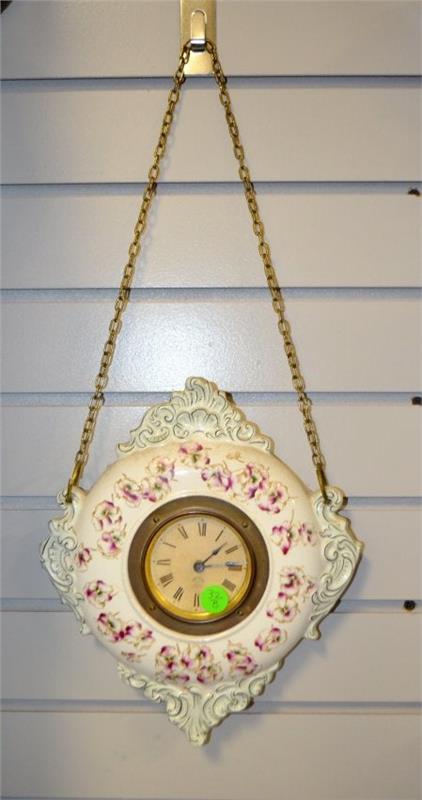 Antique New Haven “San Remo” Hanging Porcelain Clock