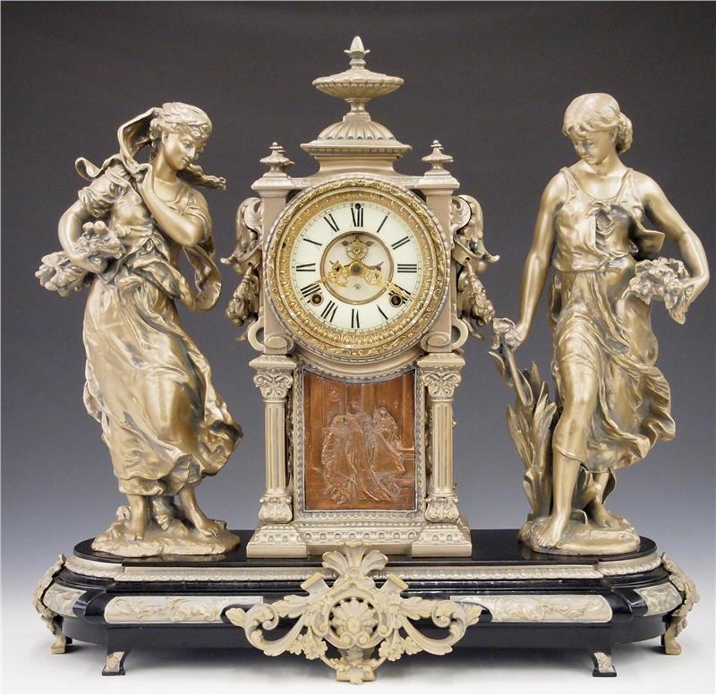 Ansonia Summer & Winter Figural Clock