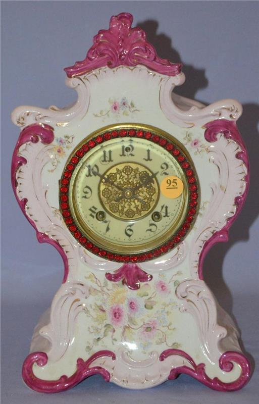 Antique New Haven porcelain Mantle Clock