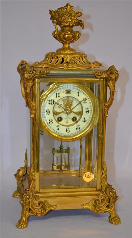 Antique Gilbert (Terese) Crystal Regulator Clock