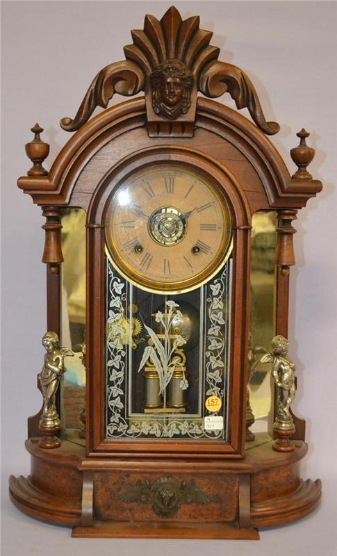 Antique Ansonia (Triumph) Walnut parlor Clock