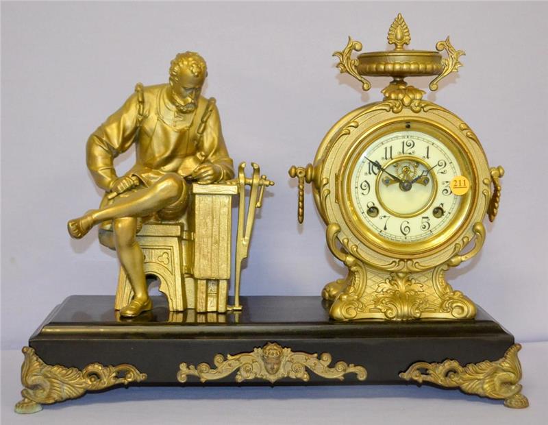 Antique New Haven (Benvenuto Cellini) Figure Clock